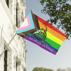 Don't Tread On Anybody - LGBT Progressive Pride Gadsden Flag Home Decor - Gemmed Firefly