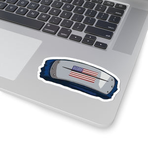 American Headband Sticker — Naruto-Inspired Ninja Forehead Protector with USA Flag (Kiss-Cut)