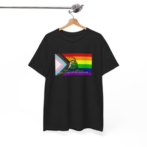 'Don't Tread On Anybody' - LGBT Progressive Pride Gadsden Flag T-Shirt T-Shirt - Gemmed Firefly
