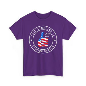 This Timeline is Cooked American Flag Thumbs Up T‑Shirt