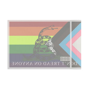 Don't Tread On Anybody - LGBT Progressive Pride Gadsden Flag Home Decor - Gemmed Firefly