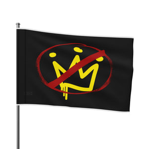 No Kings Urban Paint Street Art Flag with Anti-Crown Design, Urban Decor, Protest Flag, Unique Gift, Festival Accessory, Modern Home Decoration Home Decor - Gemmed Firefly