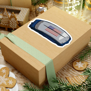 American Headband Sticker — Naruto-Inspired Ninja Forehead Protector with USA Flag (Kiss-Cut)