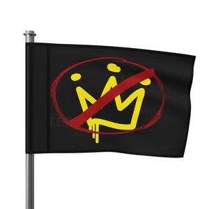No Kings Urban Paint Street Art Flag with Anti-Crown Design, Urban Decor, Protest Flag, Unique Gift, Festival Accessory, Modern Home Decoration Home Decor - Gemmed Firefly
