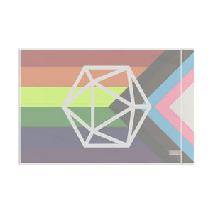 D20 Vertical Pride Flag, LGBTQ+ Decor, Rainbow Flag, Affirmation Banner, Festivals, Inclusivity Decoration Home Decor - Gemmed Firefly