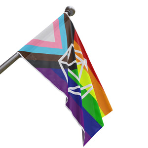 D20 Horizonal Pride Flag, LGBTQ+ Wall Decor, Festival Flag, Parade Accessory, Pride Month Decoration, LGBTQ Pride Home Decor - Gemmed Firefly