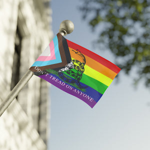 Don't Tread On Anybody - LGBT Progressive Pride Gadsden Flag Home Decor - Gemmed Firefly