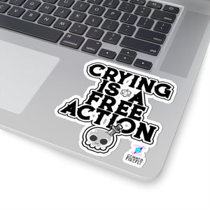 Crying is a Free Action TTRPG Kiss-Cut Stickers Paper products - Gemmed Firefly