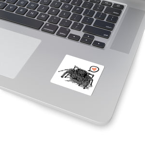 Cute Jumping Spider Sticker — Adorable Heart Speech Bubble Sticker for Laptops, Water Bottles & Journals