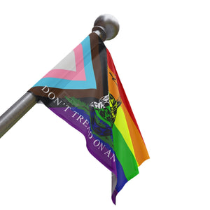 Don't Tread On Anybody - LGBT Progressive Pride Gadsden Flag Home Decor - Gemmed Firefly