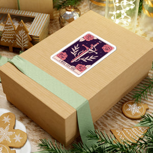 Tarot Dagger Sticker — "I Will Cut You" Floral Knife Kiss-Cut Sticker