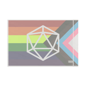 D20 Horizonal Pride Flag, LGBTQ+ Wall Decor, Festival Flag, Parade Accessory, Pride Month Decoration, LGBTQ Pride Home Decor - Gemmed Firefly