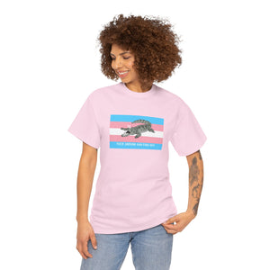 Transgender "Fuck Around and Find Out" Gator Rage LGBT PRIDE Flag T-Shirt T-Shirt - Gemmed Firefly