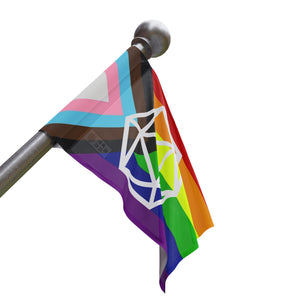 D20 Vertical Pride Flag, LGBTQ+ Decor, Rainbow Flag, Affirmation Banner, Festivals, Inclusivity Decoration Home Decor - Gemmed Firefly