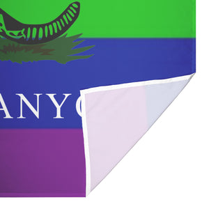 Don't Tread On Anybody - LGBT Progressive Pride Gadsden Flag Tapestry Wall Art  - Gemmed Firefly