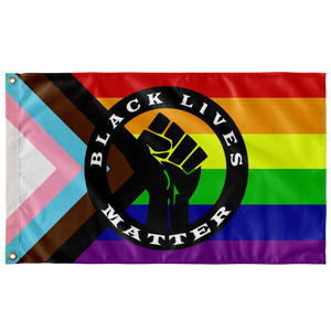 Progressive Pride Black Lives Matter LGBT BLM Flag Flags - Gemmed Firefly