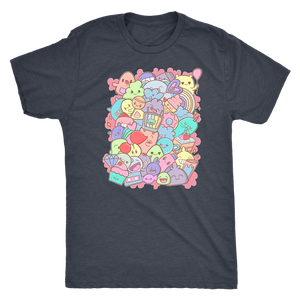 Adorable Kawaii Cute Doodle Party Pastel - "Yay" T-shirt - Gemmed Firefly