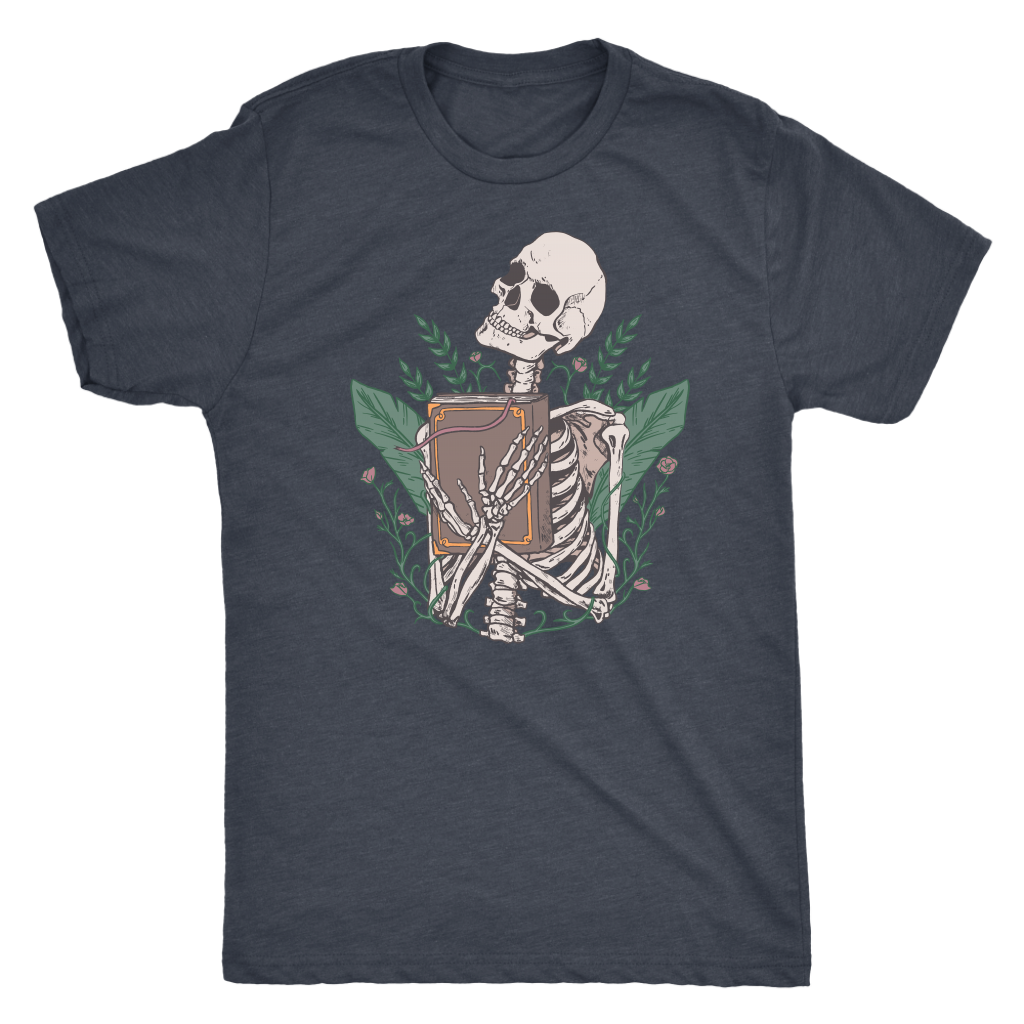 Libris Mortis - Skeleton with a Book Shirt T-shirt  - Gemmed Firefly