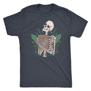 Libris Mortis - Skeleton with a Book Shirt T-shirt - Gemmed Firefly
