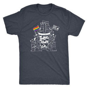 Iced Coffee, Equality, and Cats Kawaii Doodle T-shirt - Gemmed Firefly