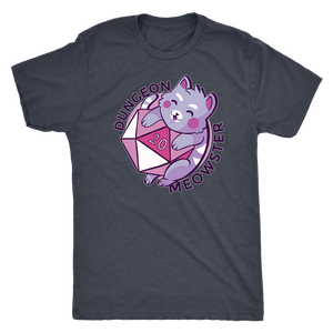 The Dungeon Meowster D20 Cat Shirt T-shirt - Gemmed Firefly