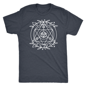 D20 Sacred Floral Geometry T-shirt - Gemmed Firefly