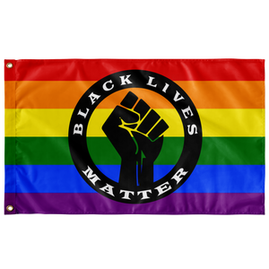 Black Lives Matter PRIDE Rainbow LGBT Flag Flags - Gemmed Firefly