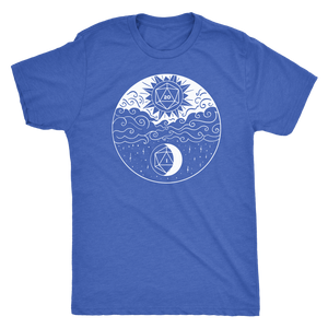 Sun and Moon D20 Balance T-shirt - Gemmed Firefly