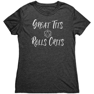 Great Tits Rolls Crits T-shirt - Gemmed Firefly