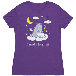 I Need a Long Rest Sleepy Dragon T-shirt - Gemmed Firefly