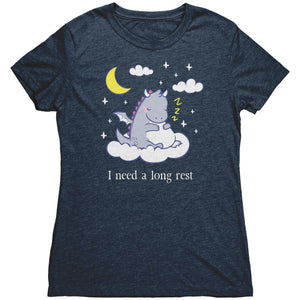 I Need a Long Rest Sleepy Dragon T-shirt - Gemmed Firefly