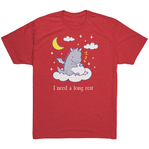 I Need a Long Rest Sleepy Dragon T-shirt - Gemmed Firefly