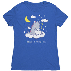 I Need a Long Rest Sleepy Dragon T-shirt - Gemmed Firefly