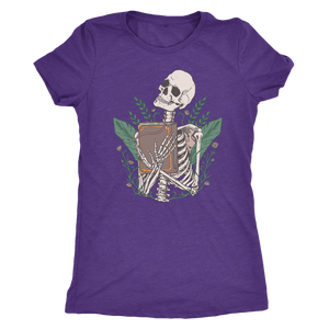 Libris Mortis - Skeleton with a Book Shirt T-shirt - Gemmed Firefly