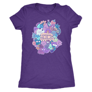 Kindness is Contagious Kawaii Doodle T-shirt - Gemmed Firefly
