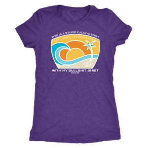 Surf's Up White Print T-shirt - Gemmed Firefly