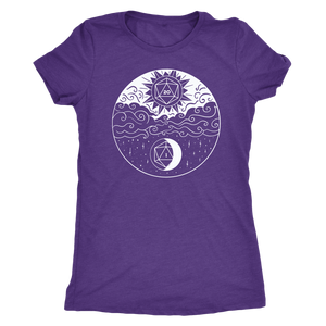 Sun and Moon D20 Balance T-shirt - Gemmed Firefly