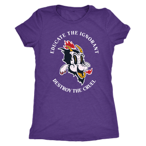 Baphomet Educate the Ignorant Destroy the Cruel T-shirt - Gemmed Firefly