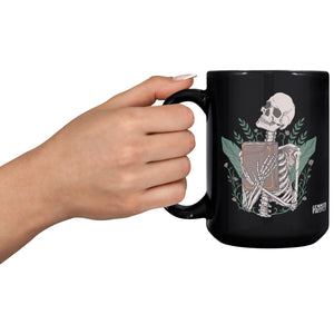 Libris Mortis Black Mug Ceramic Mugs - Gemmed Firefly