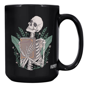 Libris Mortis Black Mug Ceramic Mugs - Gemmed Firefly