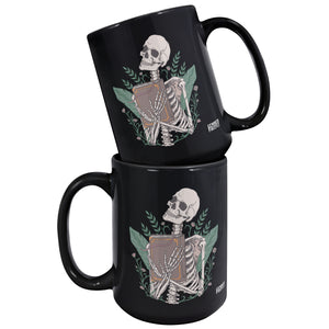 Libris Mortis Black Mug Ceramic Mugs - Gemmed Firefly
