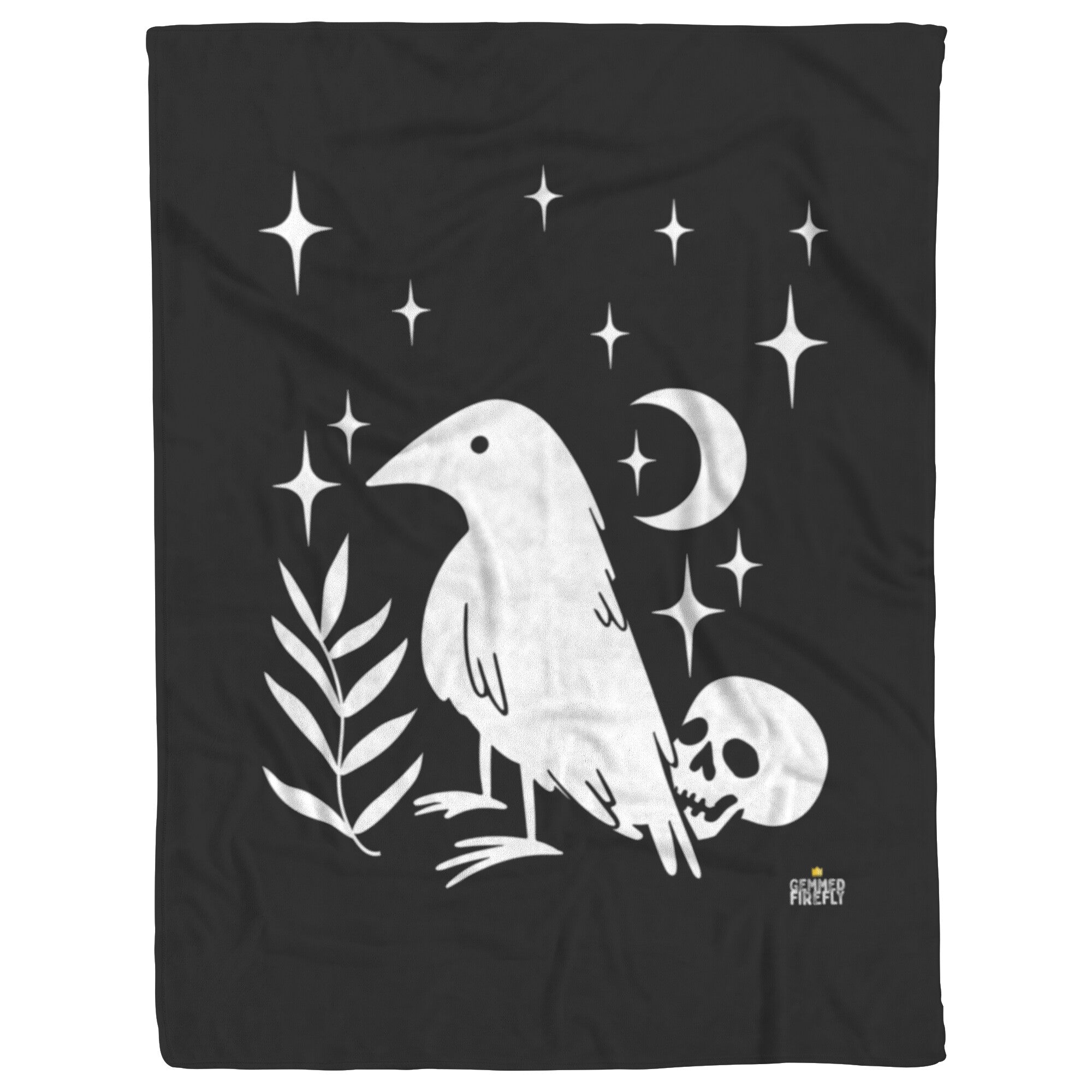 Lucky Raven and Skull Blanket Blankets  - Gemmed Firefly