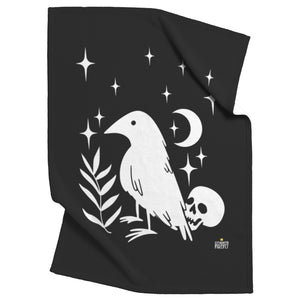 Lucky Raven and Skull Blanket Blankets  - Gemmed Firefly