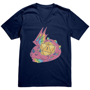 Luxury Lucky Dragon d20 - Nat 1 T-shirt - Gemmed Firefly