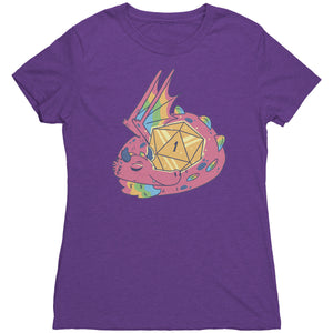 Luxury Lucky Dragon d20 - Nat 1 T-shirt - Gemmed Firefly