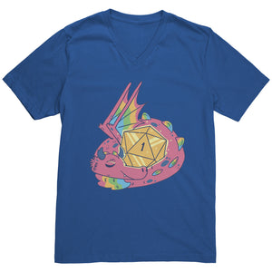 Luxury Lucky Dragon d20 - Nat 1 T-shirt - Gemmed Firefly