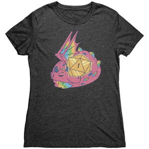 Luxury Lucky Dragon d20 - Nat 1 T-shirt - Gemmed Firefly