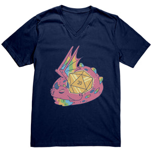 Luxury Luck Dragon d20 - Nat 20 T-shirt - Gemmed Firefly