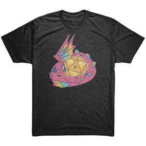 Luxury Luck Dragon d20 - Nat 20 T-shirt - Gemmed Firefly