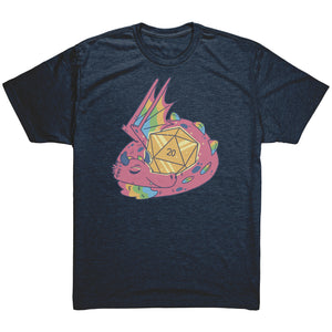 Luxury Luck Dragon d20 - Nat 20 T-shirt - Gemmed Firefly